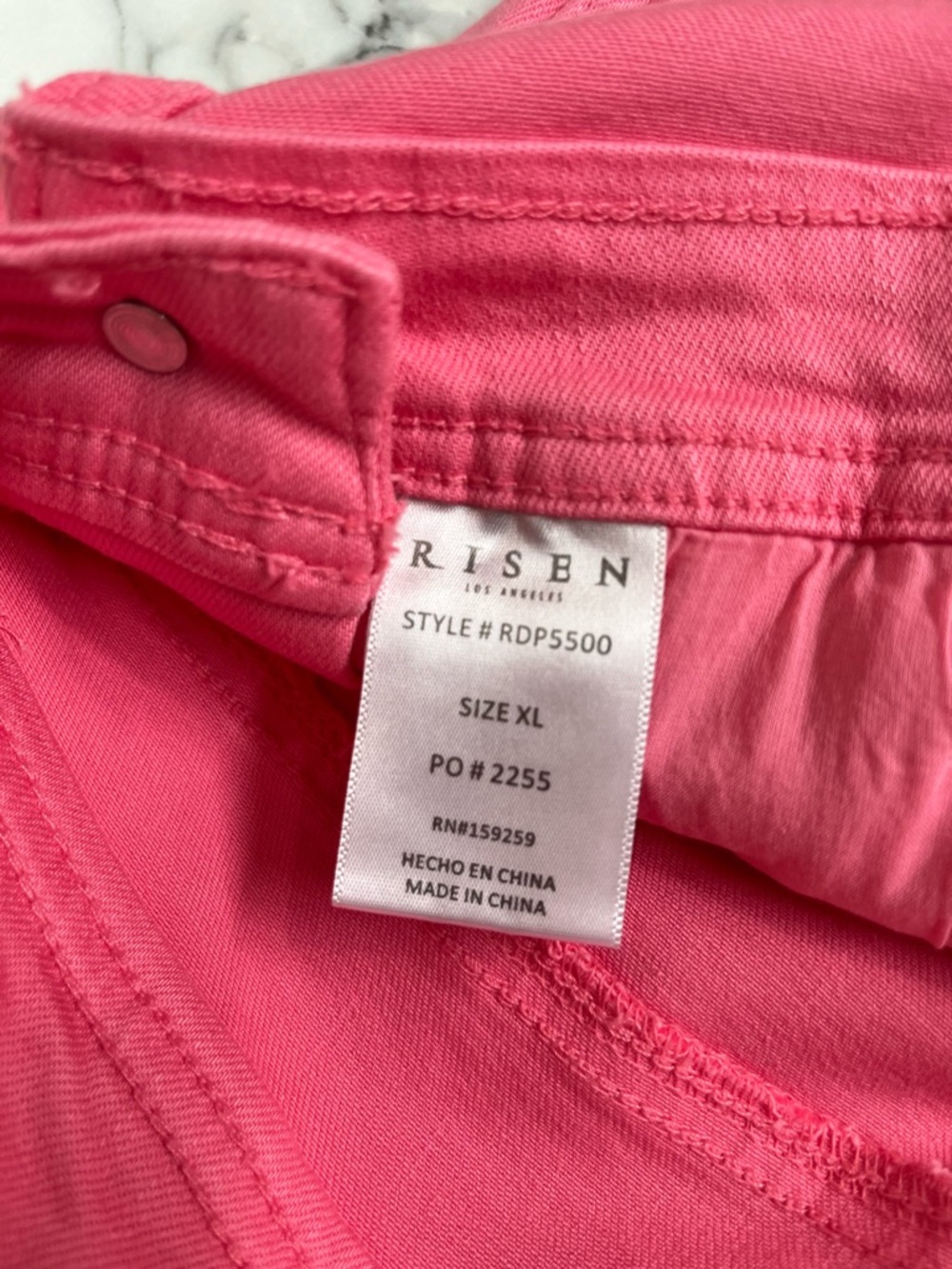 Risen Barbie Girl High Rise Hot Pink Distressed Straight Cropped Overalls XL - Picture 12 of 13